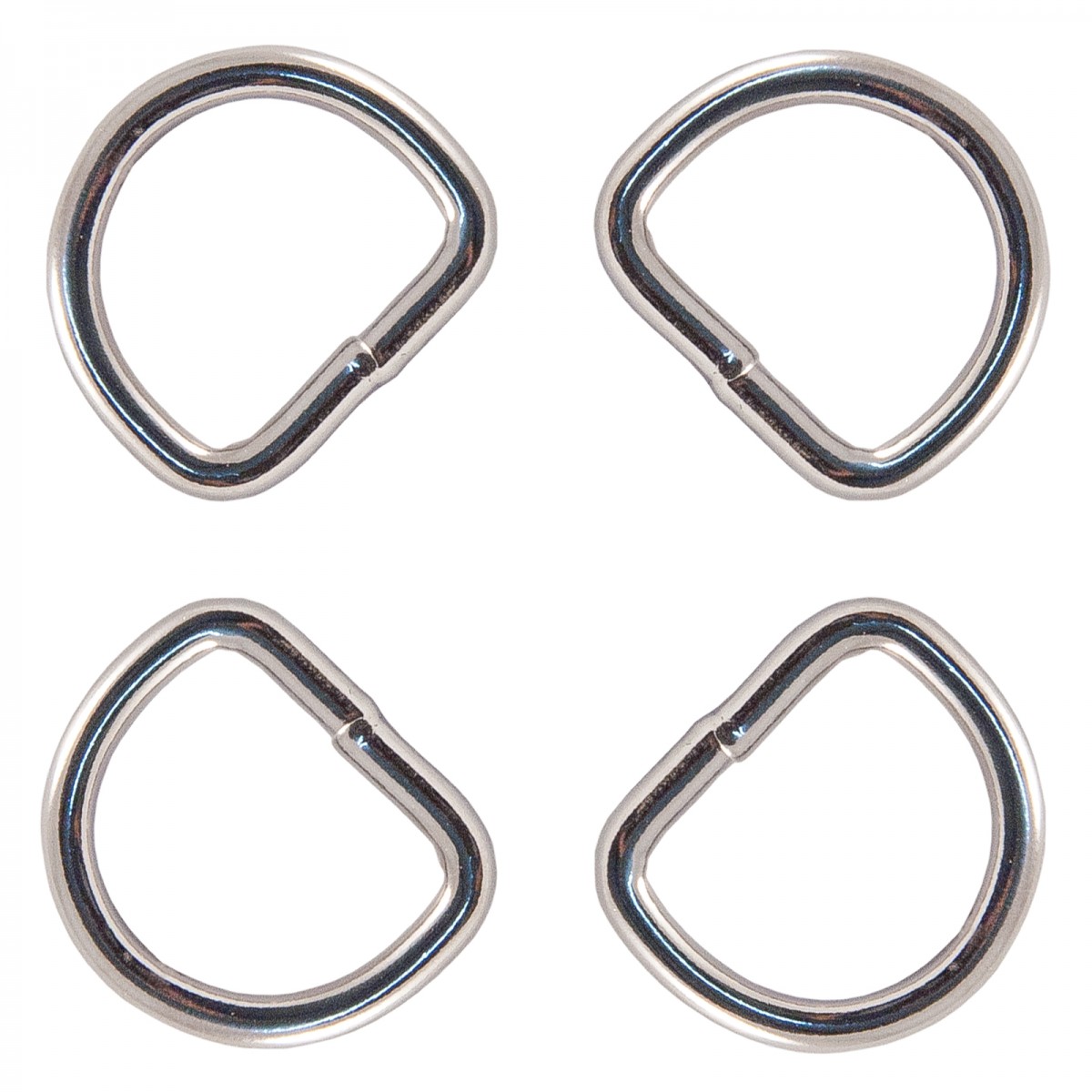 Welded Metal D Rings 1 Inch Sturdy Heavy Duty Solid Steel Seamless Molded  Sewing D Shape Ring (Silver 10Pcs)